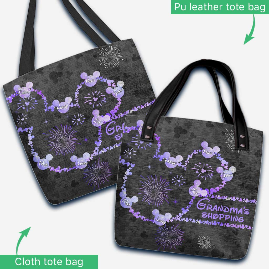 Personalized Grandma Tote Bag Custom Name Gift for Mother's Day