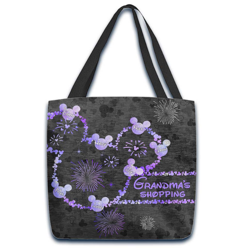 Personalized Grandma Tote Bag Custom Name Gift for Mother's Day