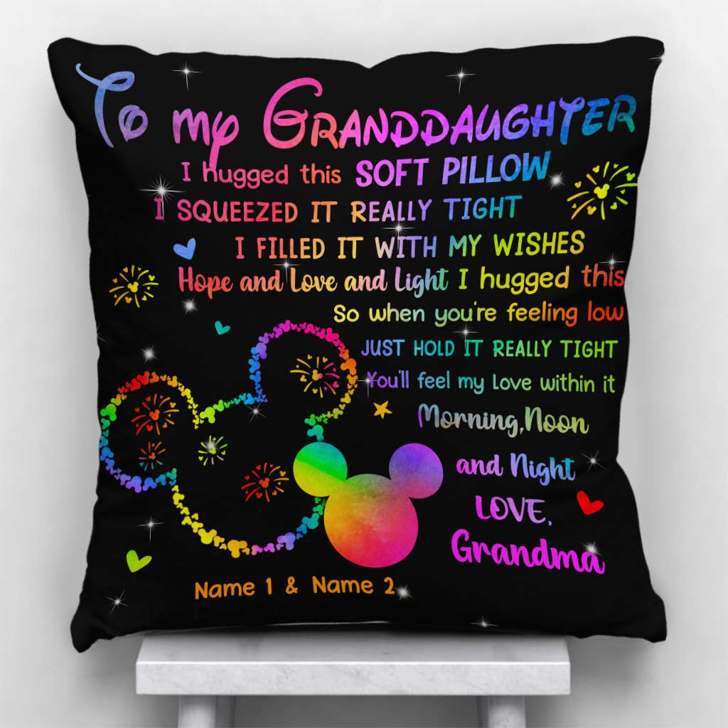 Personalized Soft Pillow with Heartwarming Message for Grandma's Granddaughter
