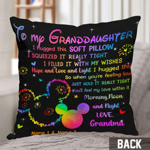 Load image into Gallery viewer, Personalized Soft Pillow with Heartwarming Message for Grandma's Granddaughter
