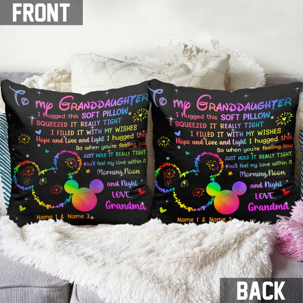 Personalized Soft Pillow with Heartwarming Message for Grandma's Granddaughter