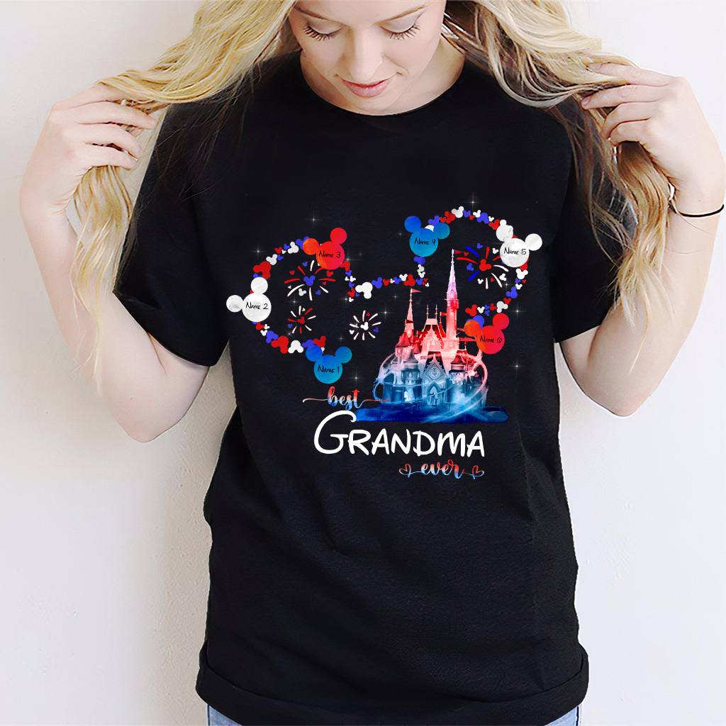 Personalized Best Grandma Ever T-shirt & Hoodie for Independence Day Gift