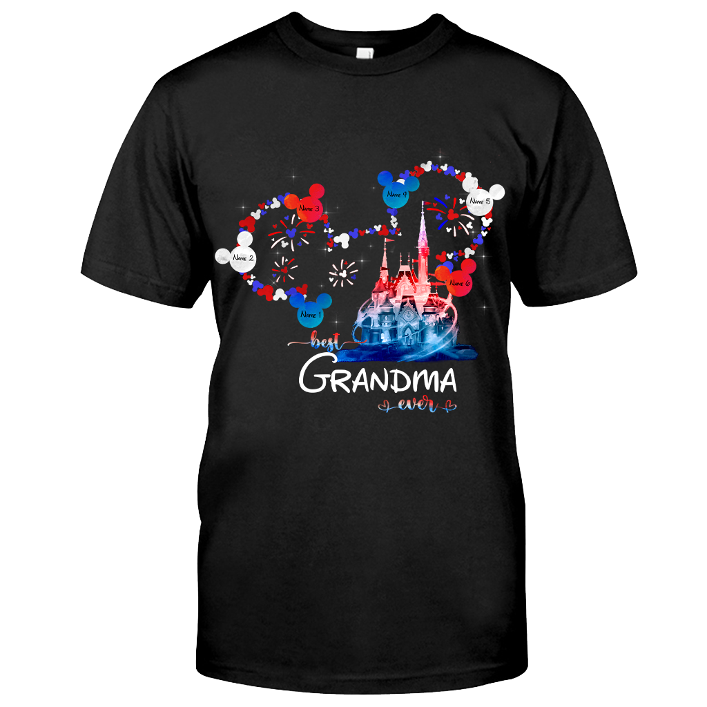 Personalized Best Grandma Ever T-shirt & Hoodie for Independence Day Gift