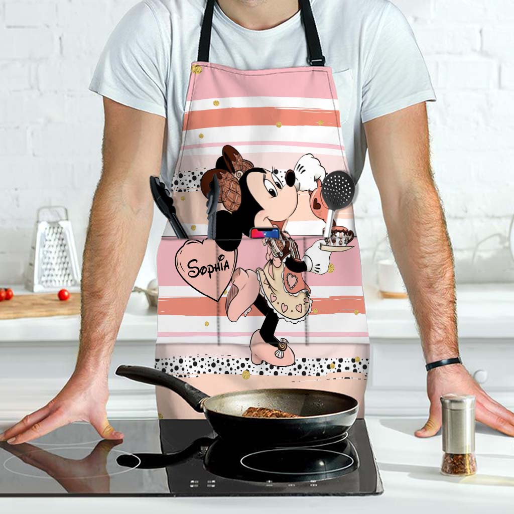 Personalized Minnie Mouse Apron Custom Name Gift for Her