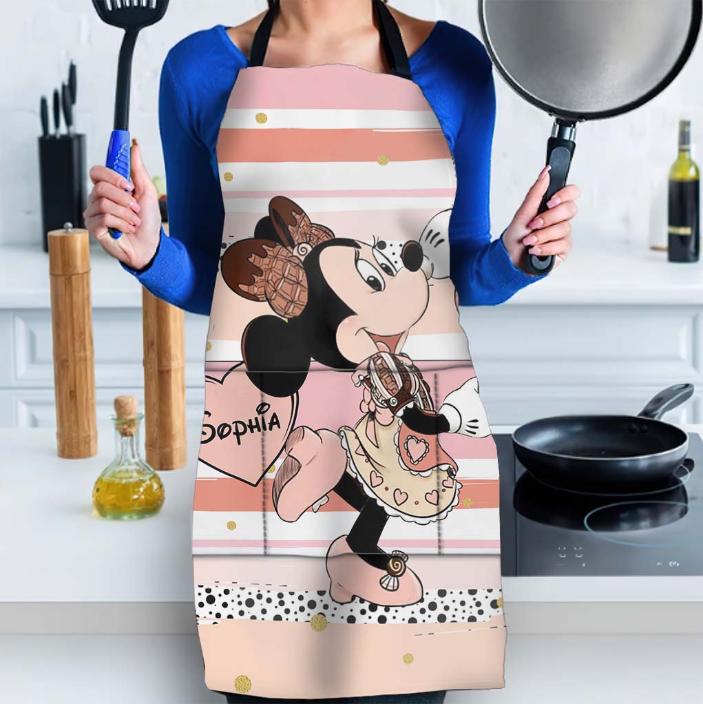 Personalized Minnie Mouse Apron Custom Name Gift for Her