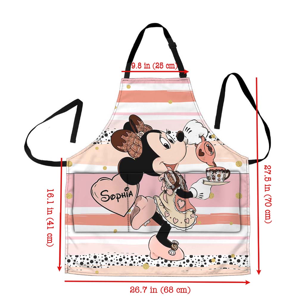 Personalized Minnie Mouse Apron Custom Name Gift for Her
