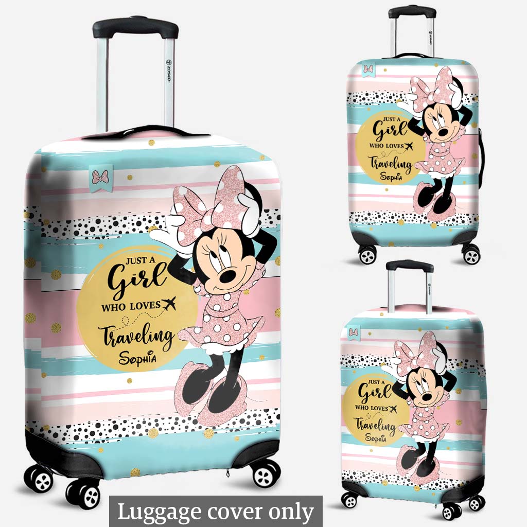 Personalized Minnie Mouse Luggage Cover Custom Name Travel Gift for Girls