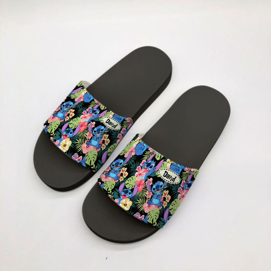 Personalized Ohana Slide Sandals with Custom Name for Beach or Home