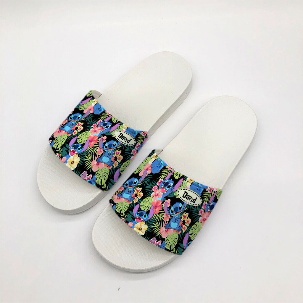 Personalized Ohana Slide Sandals with Custom Name for Beach or Home