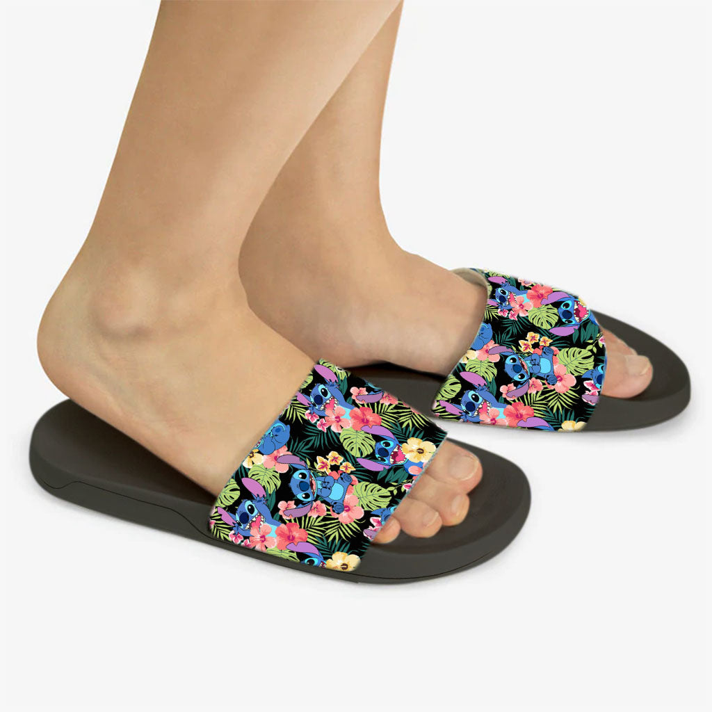 Personalized Ohana Slide Sandals with Custom Name for Beach or Home