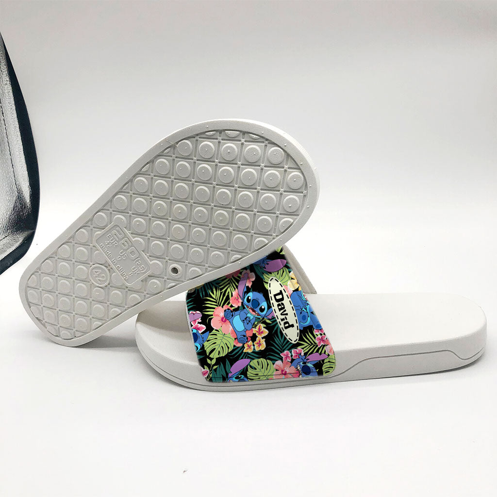 Personalized Ohana Slide Sandals with Custom Name for Beach or Home