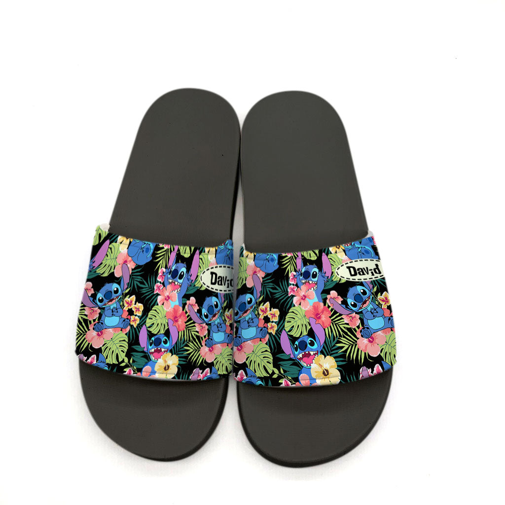 Personalized Ohana Slide Sandals with Custom Name for Beach or Home