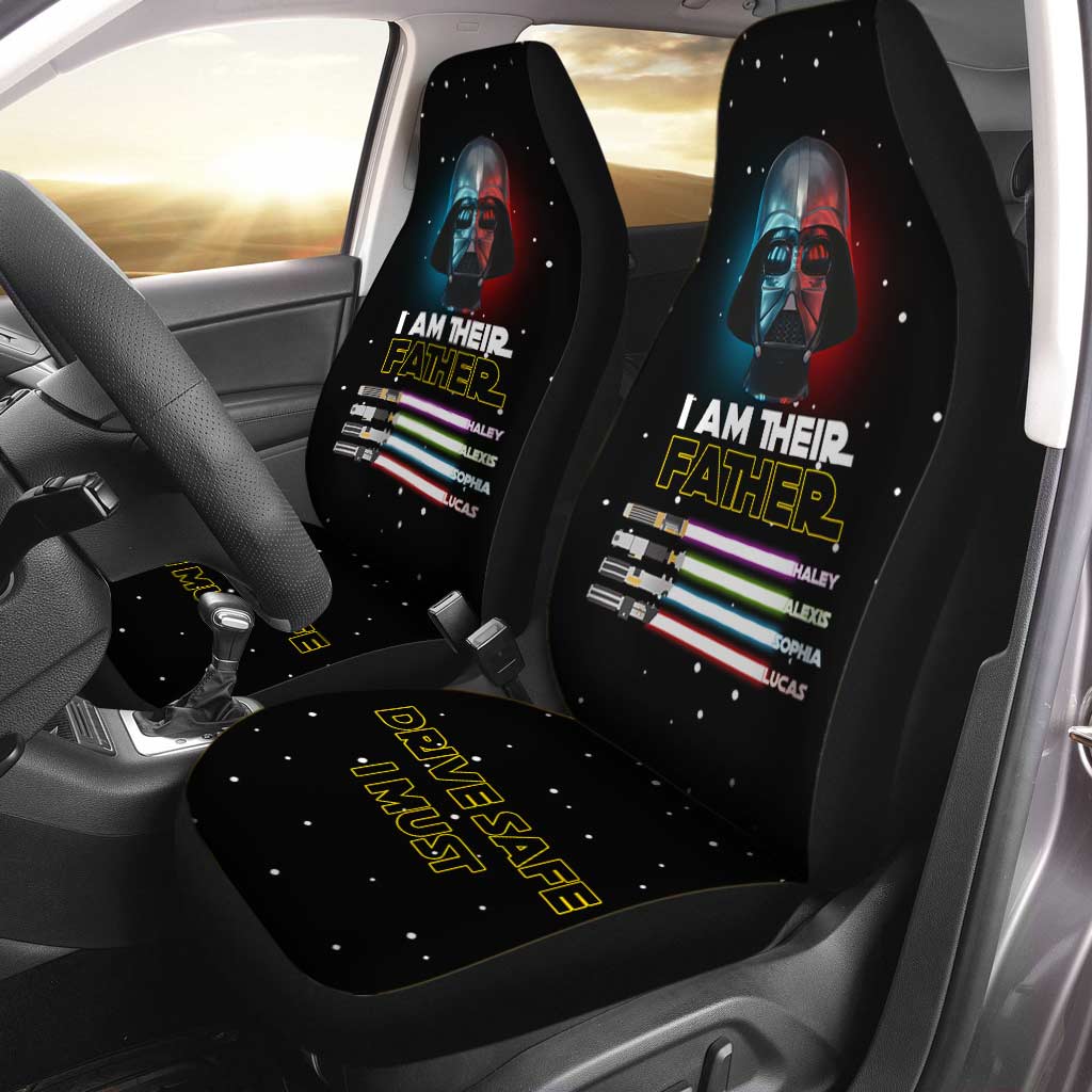 Personalized Father's Day Car Seat Covers Custom Name Gift