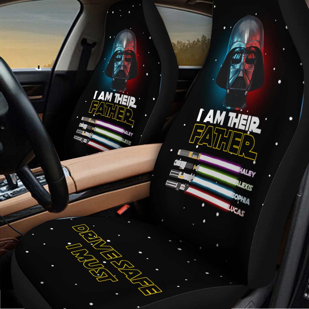 Personalized Father's Day Car Seat Covers Custom Name Gift