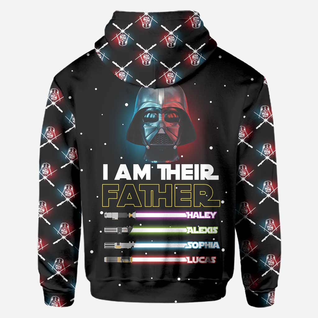 Personalized I Am Their Father Hoodie Custom Name Gift for Dad