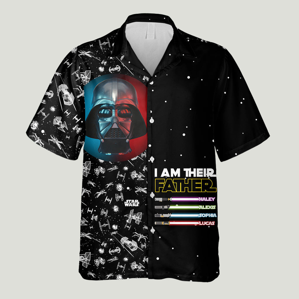 Personalized Star Wars Hawaiian Shirt Custom Names Gift for Dad