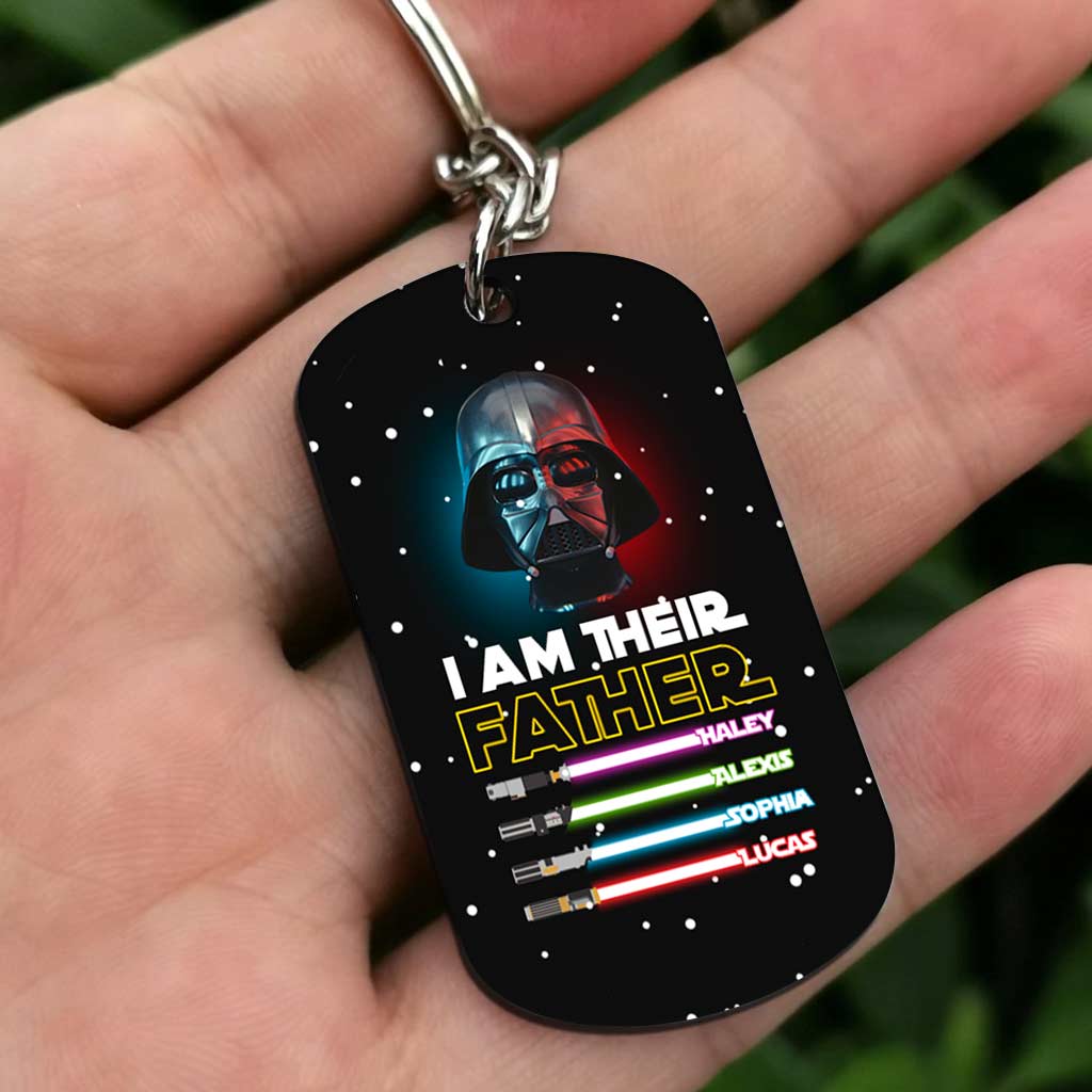Personalized Stainless Steel Keychain for Dad Gift Idea