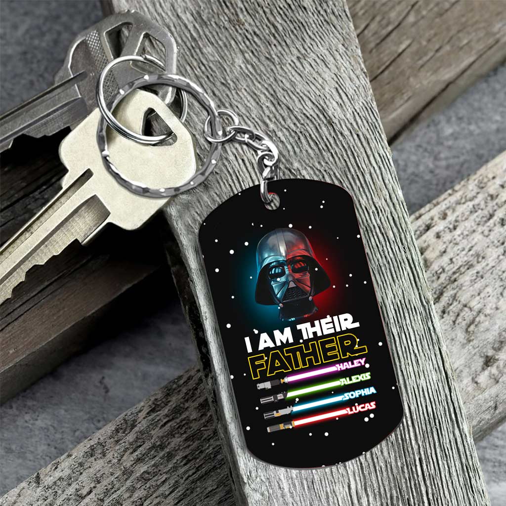 Personalized Stainless Steel Keychain for Dad Gift Idea