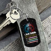 Load image into Gallery viewer, Personalized Stainless Steel Keychain for Dad Gift Idea

