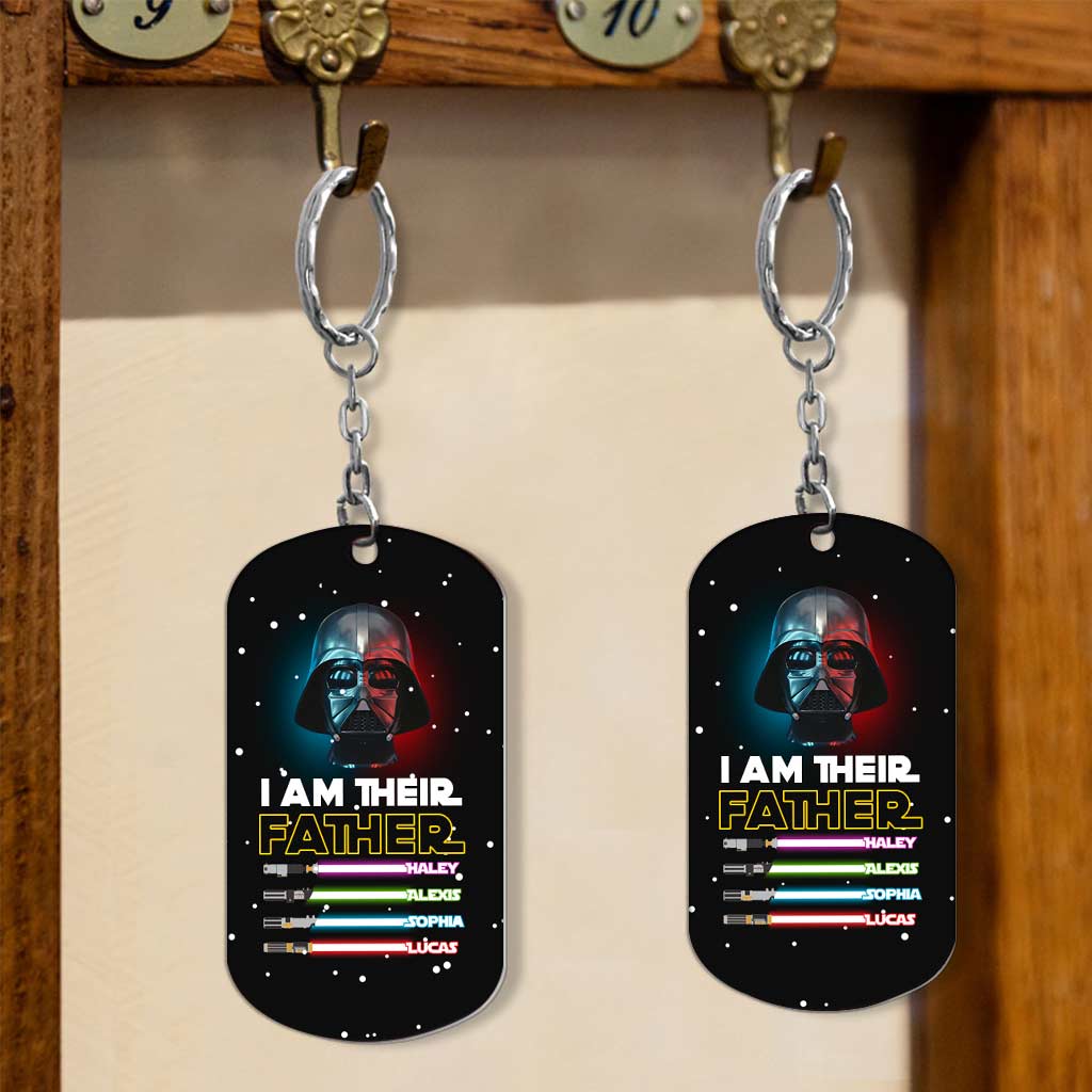Personalized Stainless Steel Keychain for Dad Gift Idea