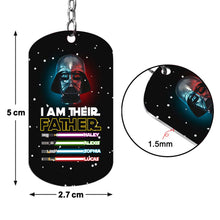Load image into Gallery viewer, Personalized Stainless Steel Keychain for Dad Gift Idea
