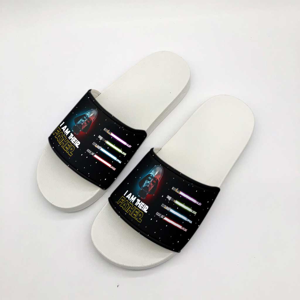 Personalized I Am Their Father Slide Sandals Gift for Dad