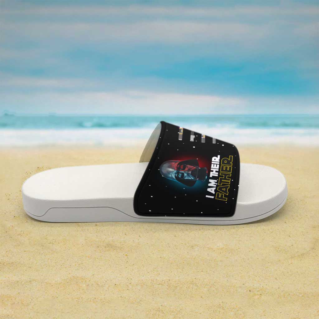 Personalized I Am Their Father Slide Sandals Gift for Dad
