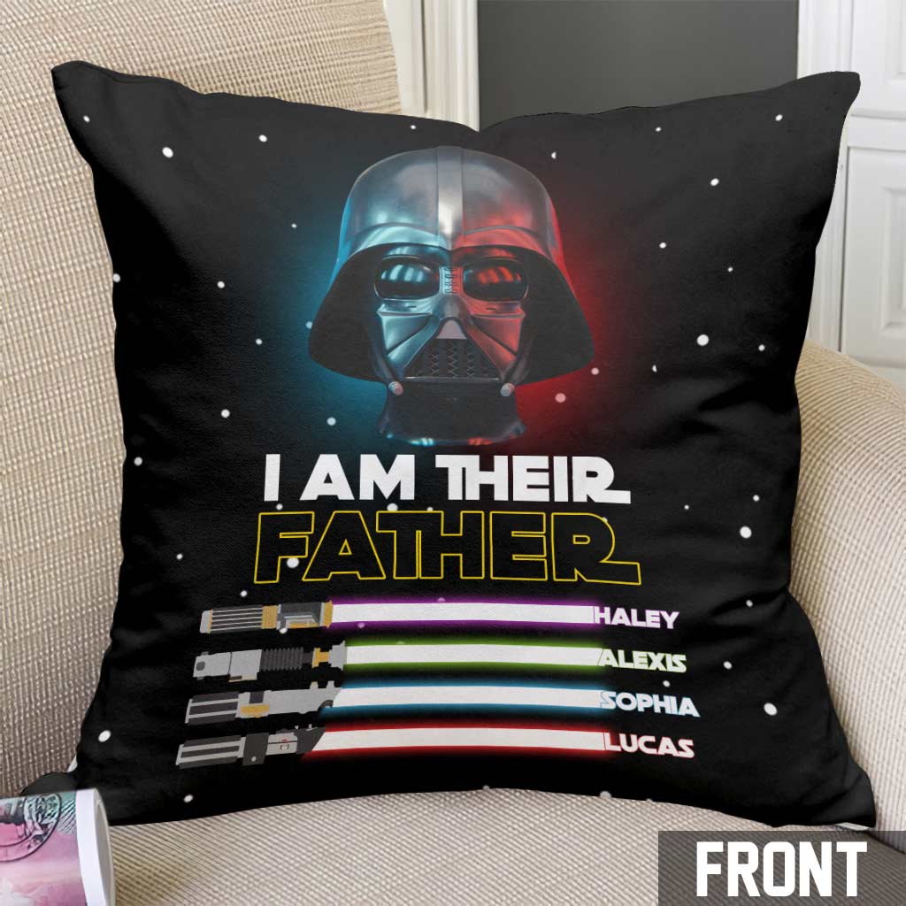Personalized I Am Their Father Throw Pillow Gift for Dad