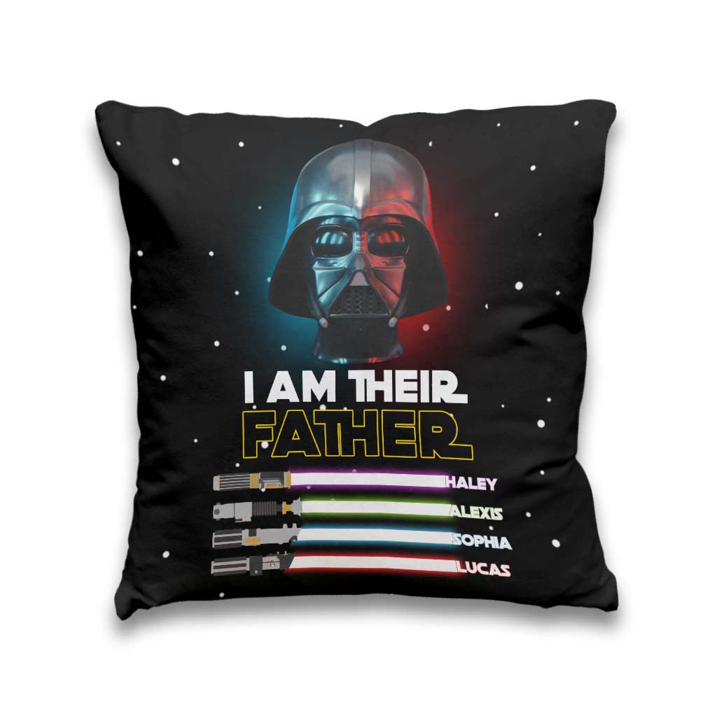 Personalized I Am Their Father Throw Pillow Gift for Dad