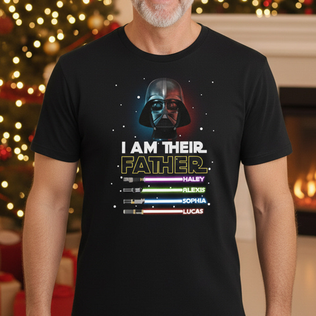 Personalized Star Wars T-Shirt & Hoodie for Dad - Custom Names Gift