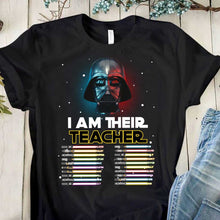 Load image into Gallery viewer, Personalized Teacher T-Shirt Custom Names Star Wars Gift

