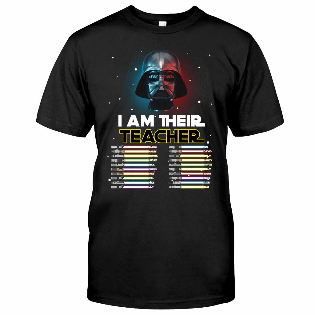Personalized Teacher T-Shirt Custom Names Star Wars Gift