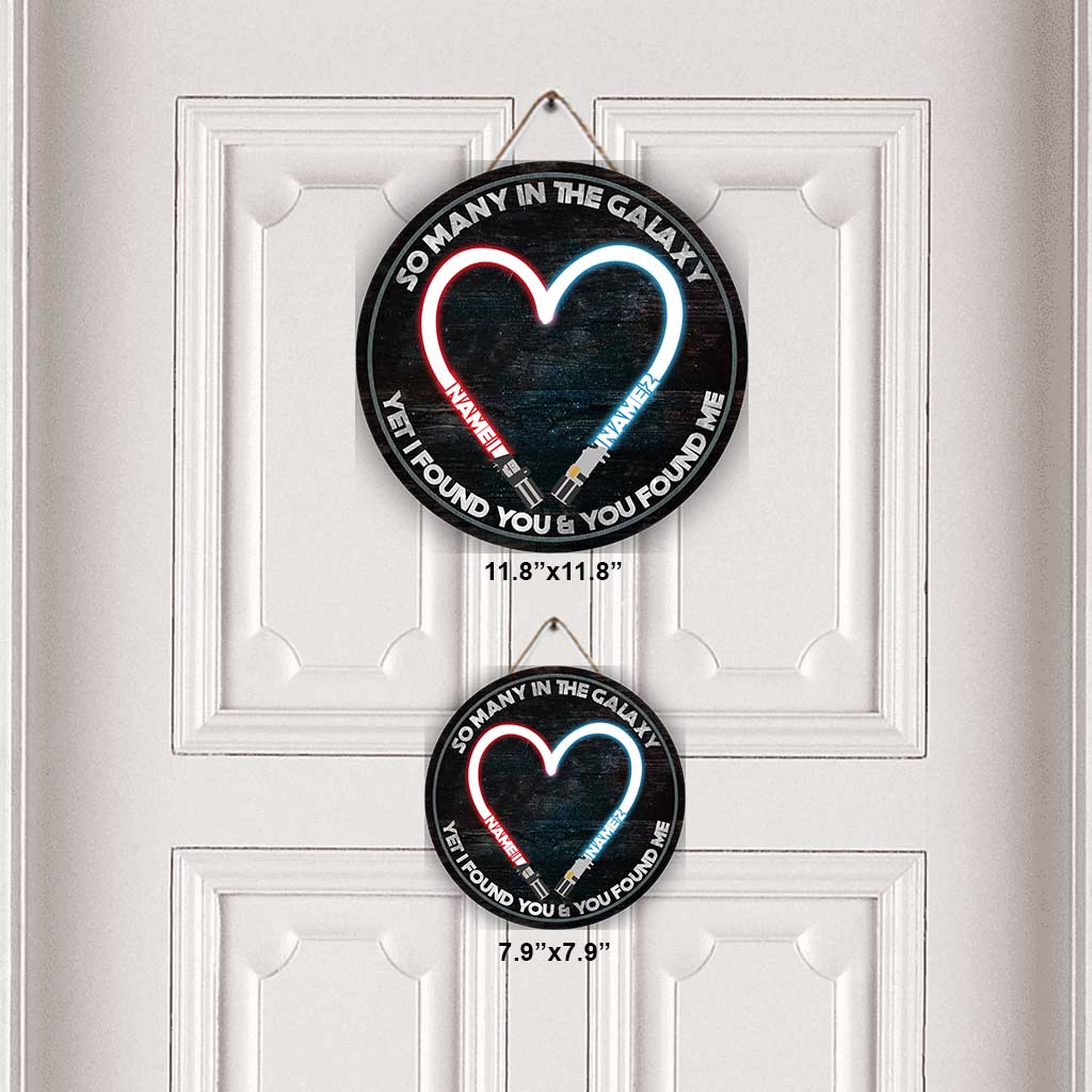 Personalized Round Wood Sign Custom Couple Gift for Wedding Anniversary