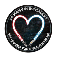 Load image into Gallery viewer, Personalized Round Wood Sign Custom Couple Gift for Wedding Anniversary
