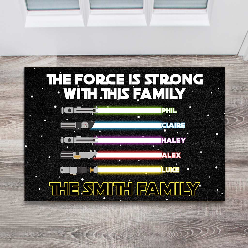 Personalized Star Wars Family Doormat Custom Name Gift for Home