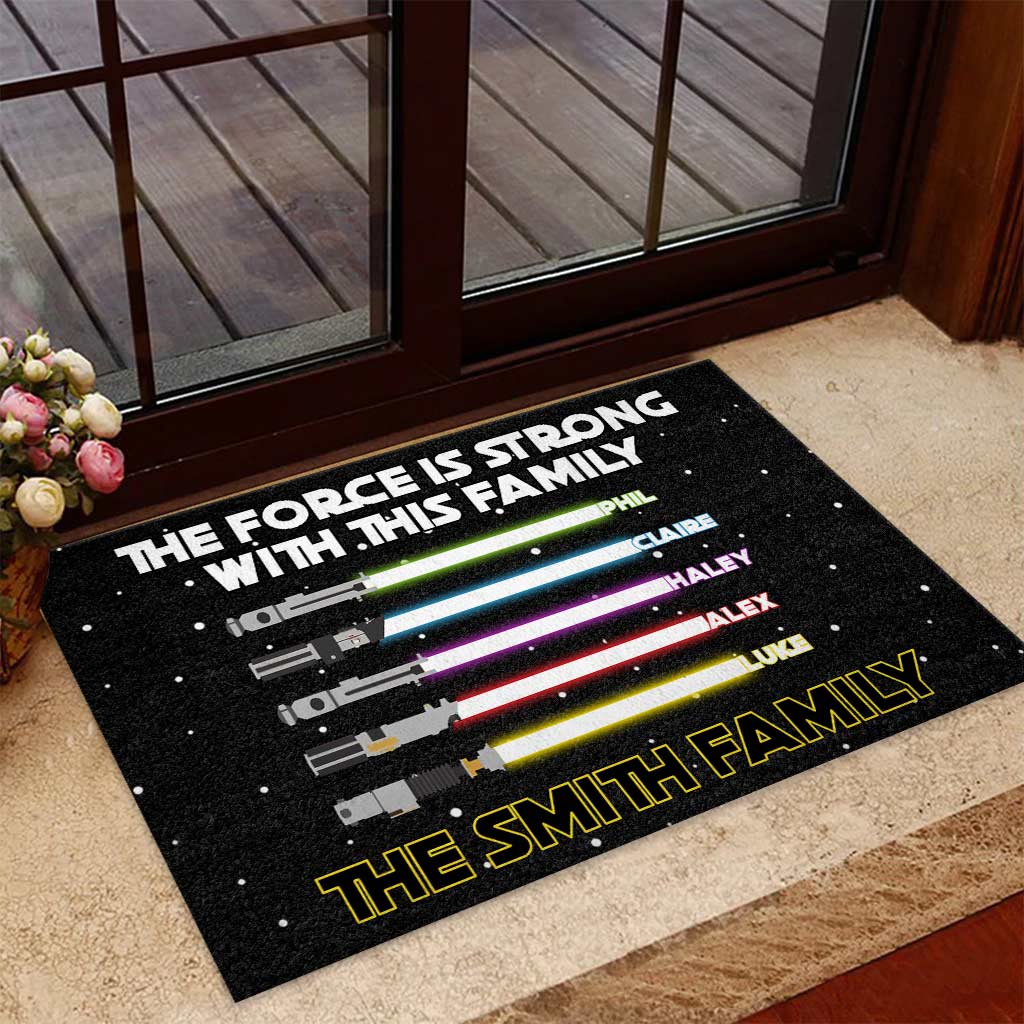 Personalized Star Wars Family Doormat Custom Name Gift for Home