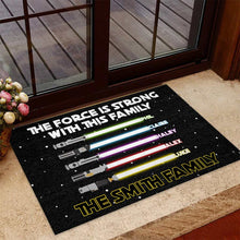 Load image into Gallery viewer, Personalized Star Wars Family Doormat Custom Name Gift for Home
