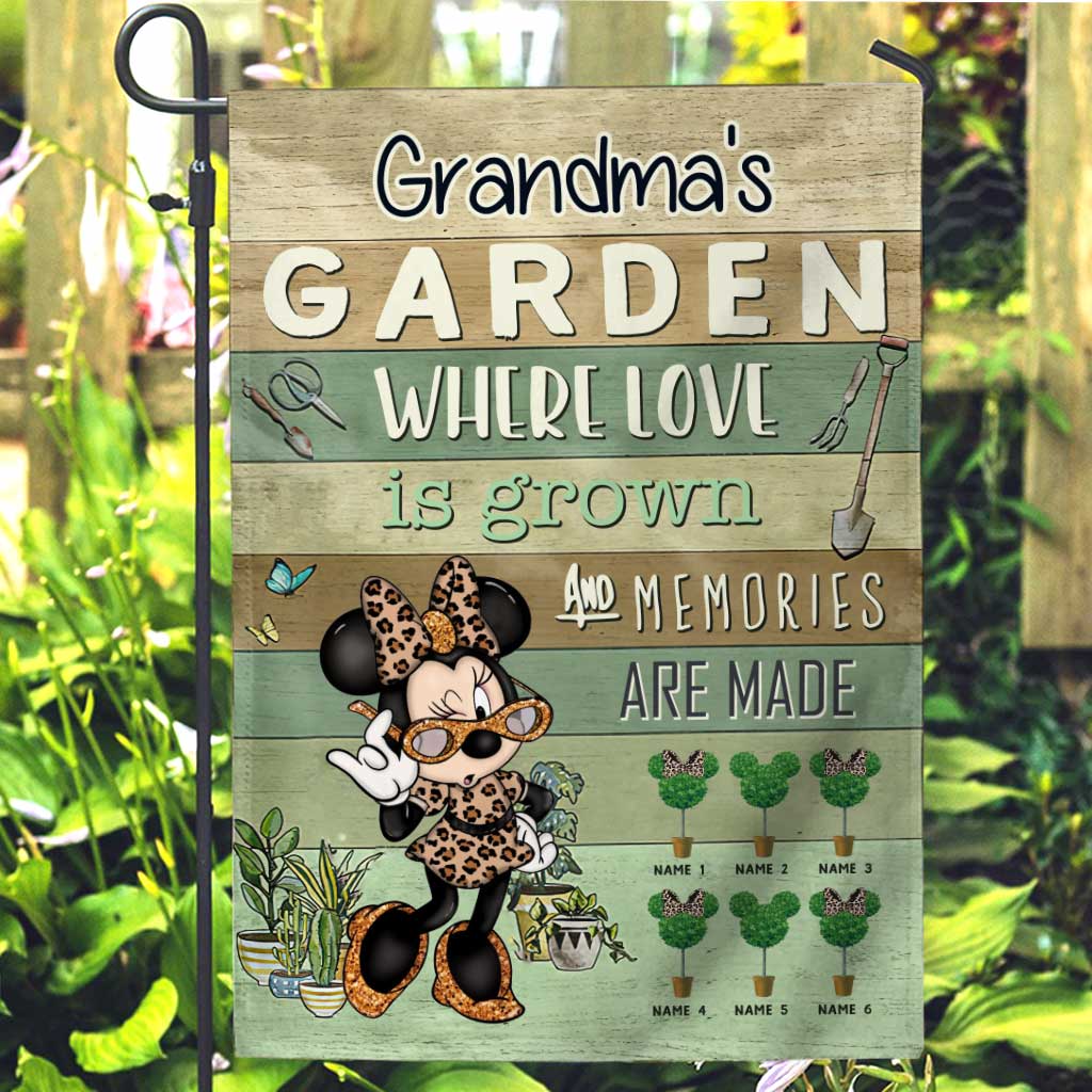 Personalized Grandma Garden Flag Custom Text Mother's Day Gift
