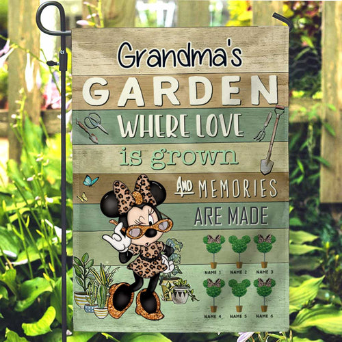 Personalized Grandma Garden Flag Custom Text Mother's Day Gift