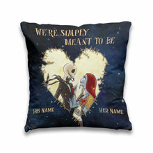 Load image into Gallery viewer, Personalized Nightmare Before Christmas Throw Pillow Gift for Couples
