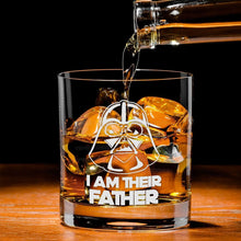 Load image into Gallery viewer, Personalized Rock Glass Custom Engraved I Am Their Father Gift for Dad
