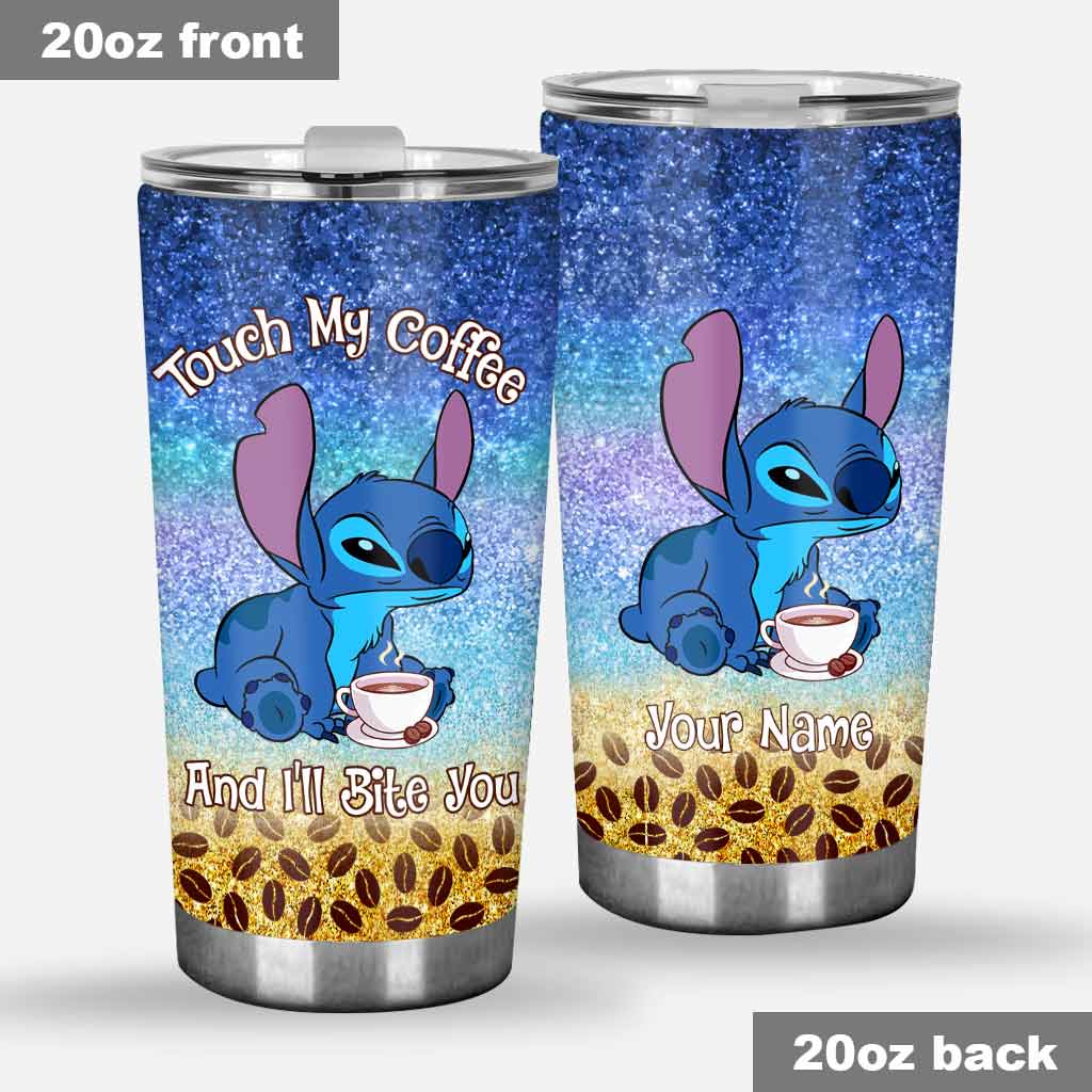 Personalized Touch My Coffee Tumbler Custom Name Gift