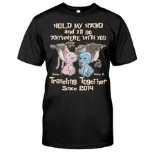 Load image into Gallery viewer, Personalized Couple Ohana T-Shirt &amp; Hoodie Custom Names Gift
