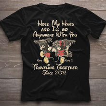 Load image into Gallery viewer, Personalized Couple T-shirt Custom Names Travel Together Gift
