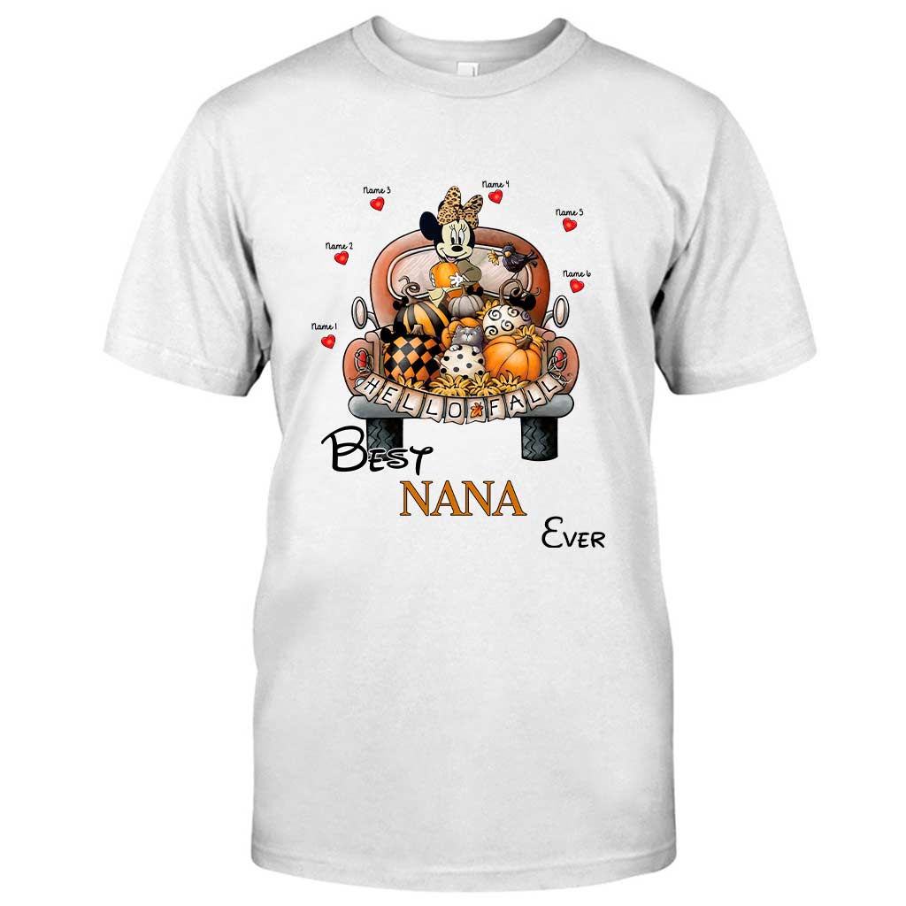 Personalized Hello Fall T-shirt & Hoodie with Custom Names for Family