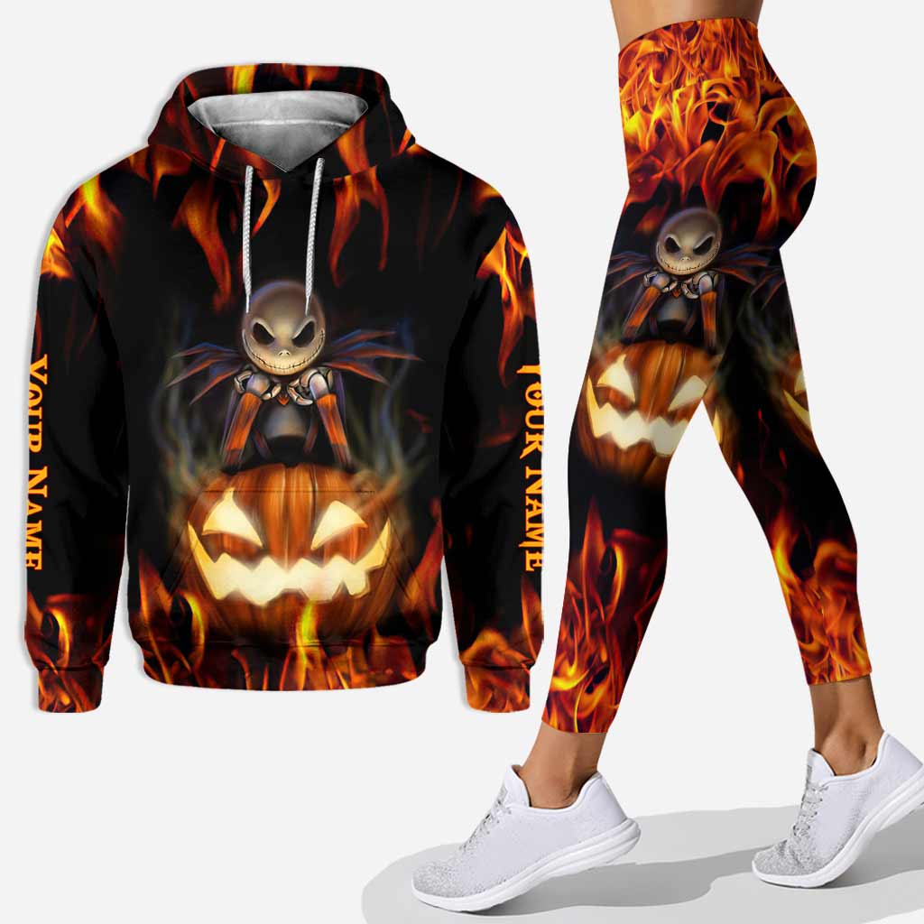 Personalized Nightmare Hoodie and Leggings Custom Name Gift for Halloween