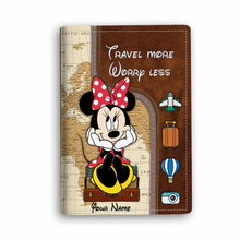 Load image into Gallery viewer, Personalized Minnie Mouse Passport Holder Custom Name Gift
