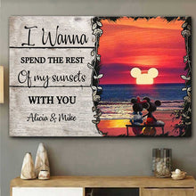 Load image into Gallery viewer, Personalized Sunset Canvas Poster Custom Name Couples Gift
