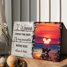 Load image into Gallery viewer, Personalized Sunset Canvas Poster Custom Name Couples Gift
