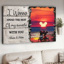 Load image into Gallery viewer, Personalized Sunset Canvas Poster Custom Name Couples Gift
